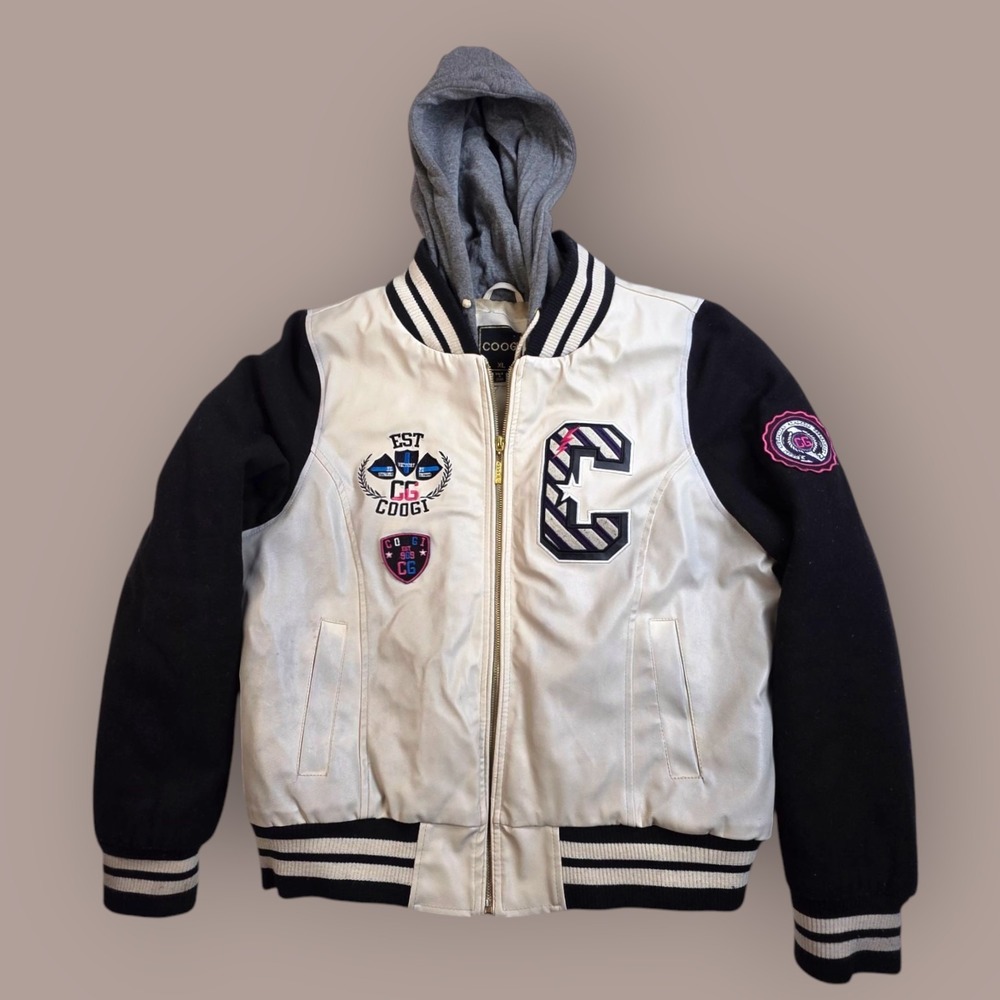 Vintage Coogi Australia Letterman Varsity Jacket‎ Women's XL Hooded Streetwear